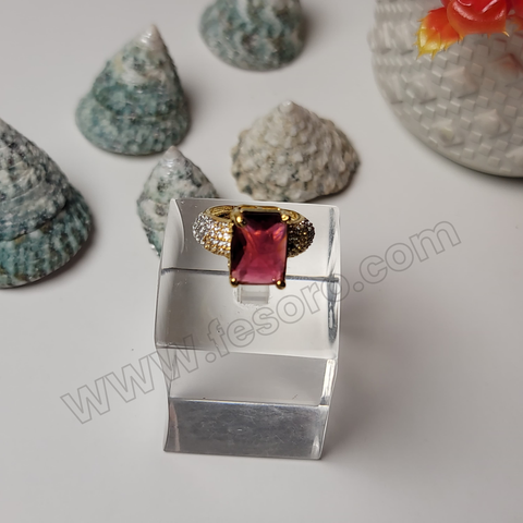One carat Ruby Cut Golden ring